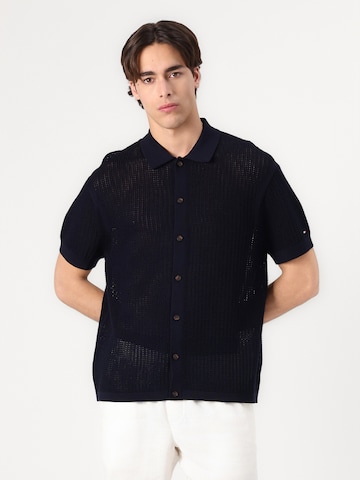 TOMMY HILFIGER Strickjacke in Blau