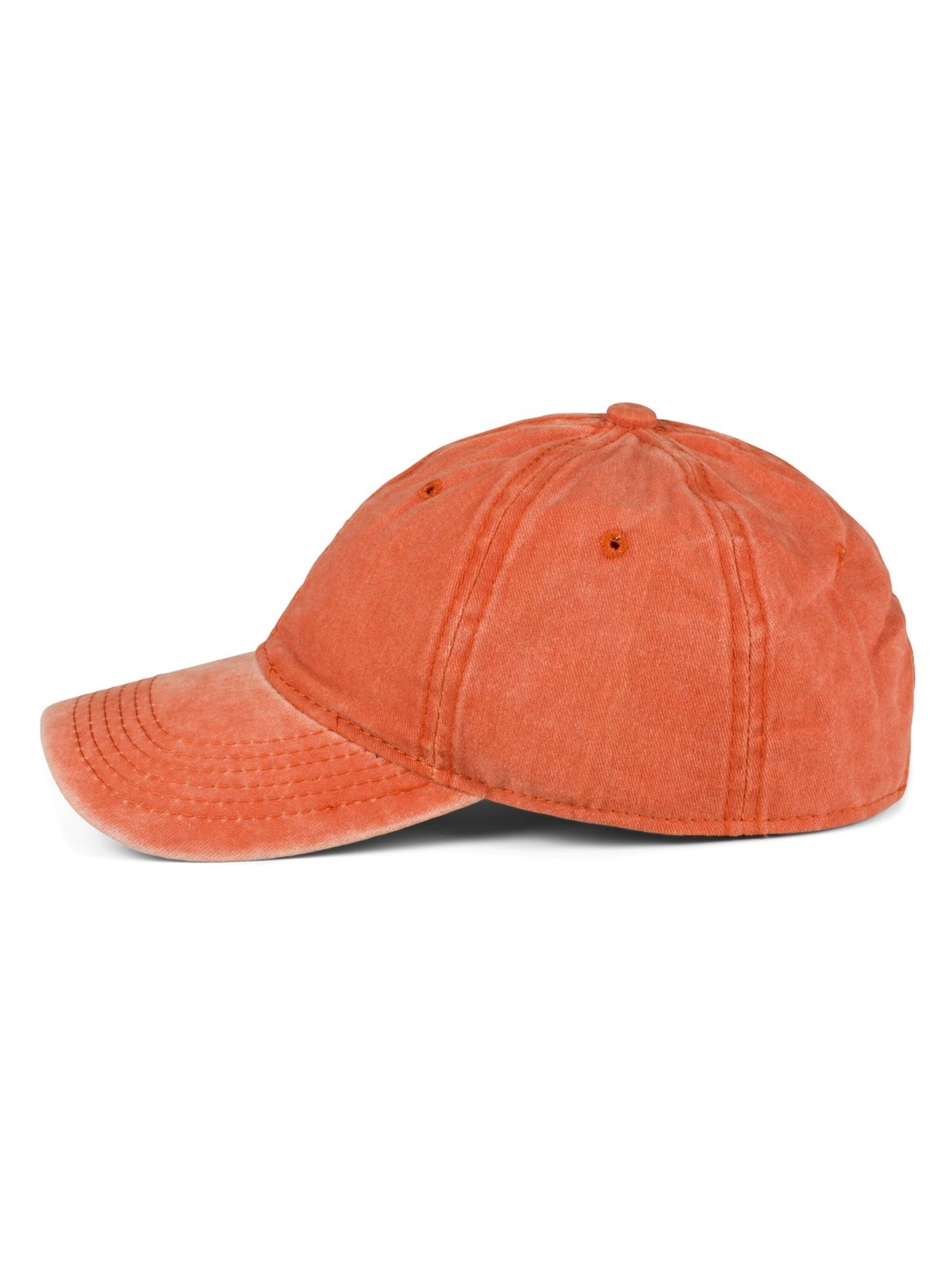 styleBREAKER Cap 'Vintage Baseball Cap Washed Used Look' in Orange