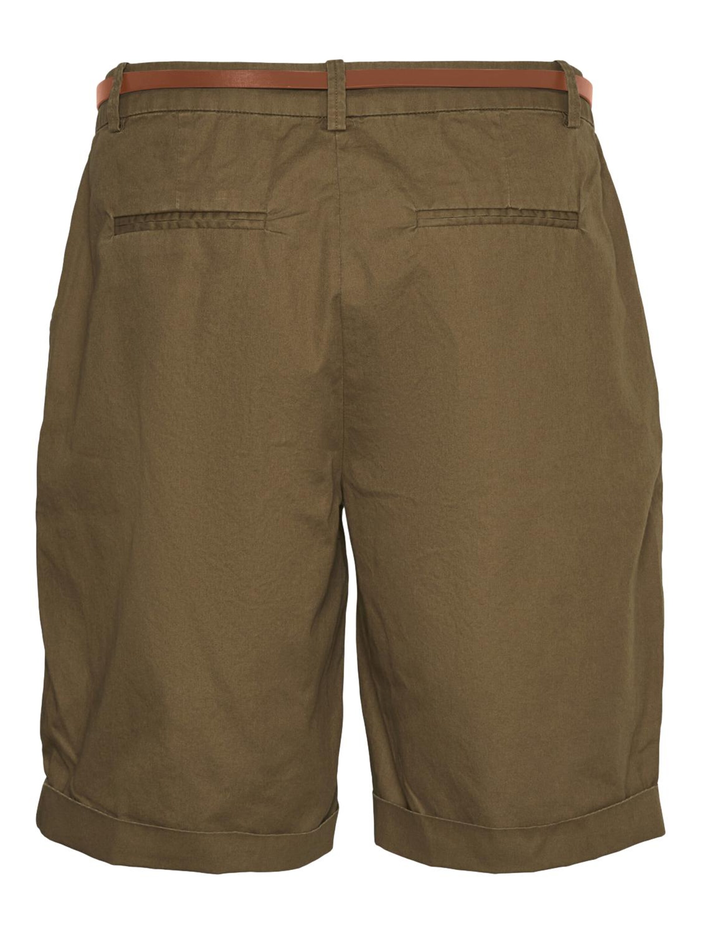 VERO MODA Štandardný strih Chino nohavice 'Flashino' - Hnedá