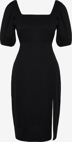 juoda Trendyol Curve Suknelė: priekis