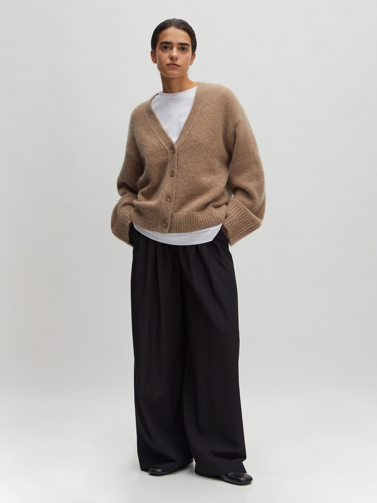 EDITED Producten Gebreid vest 'Onorina' Bruin