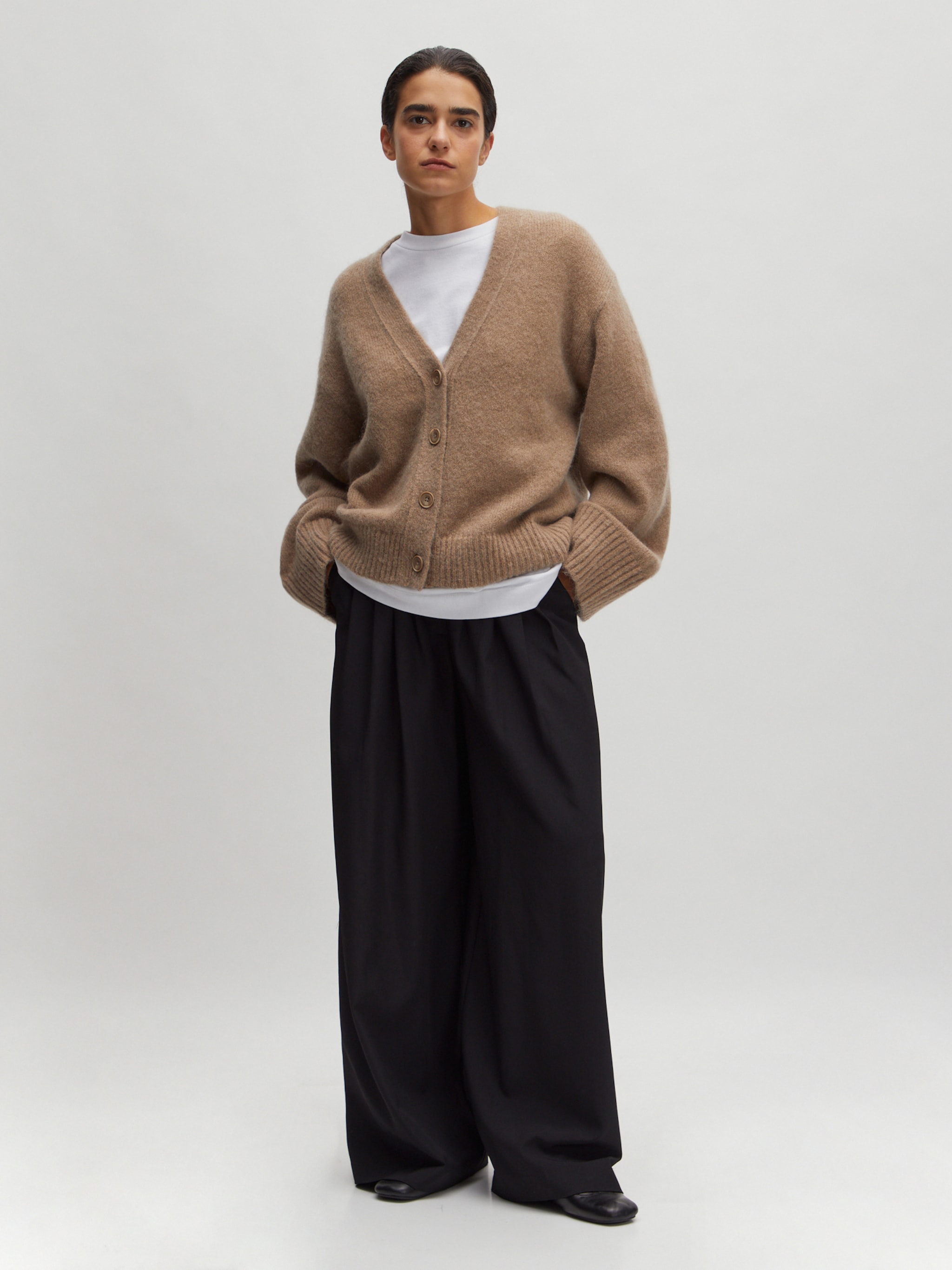 EDITED Producten Gebreid vest 'Onorina' Bruin