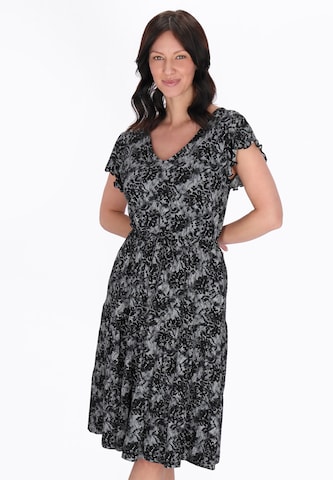 Usha - Vestido em preto: frente