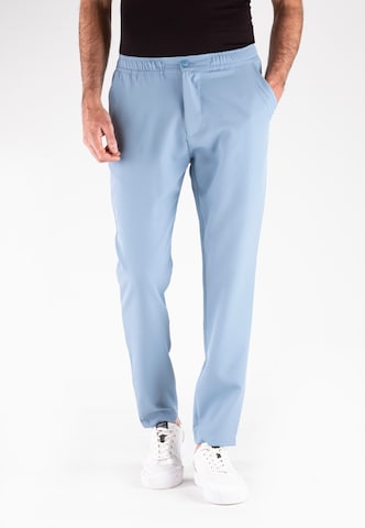 Basics and More Regular Chino Pants 'Casual' in Blue: front