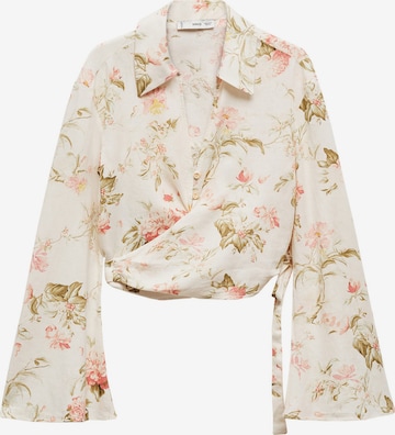 MANGO Blouse 'CARLA' in Wit: voorkant