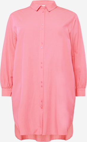 Fransa Curve Blouse 'Vibi' in Roze: voorkant