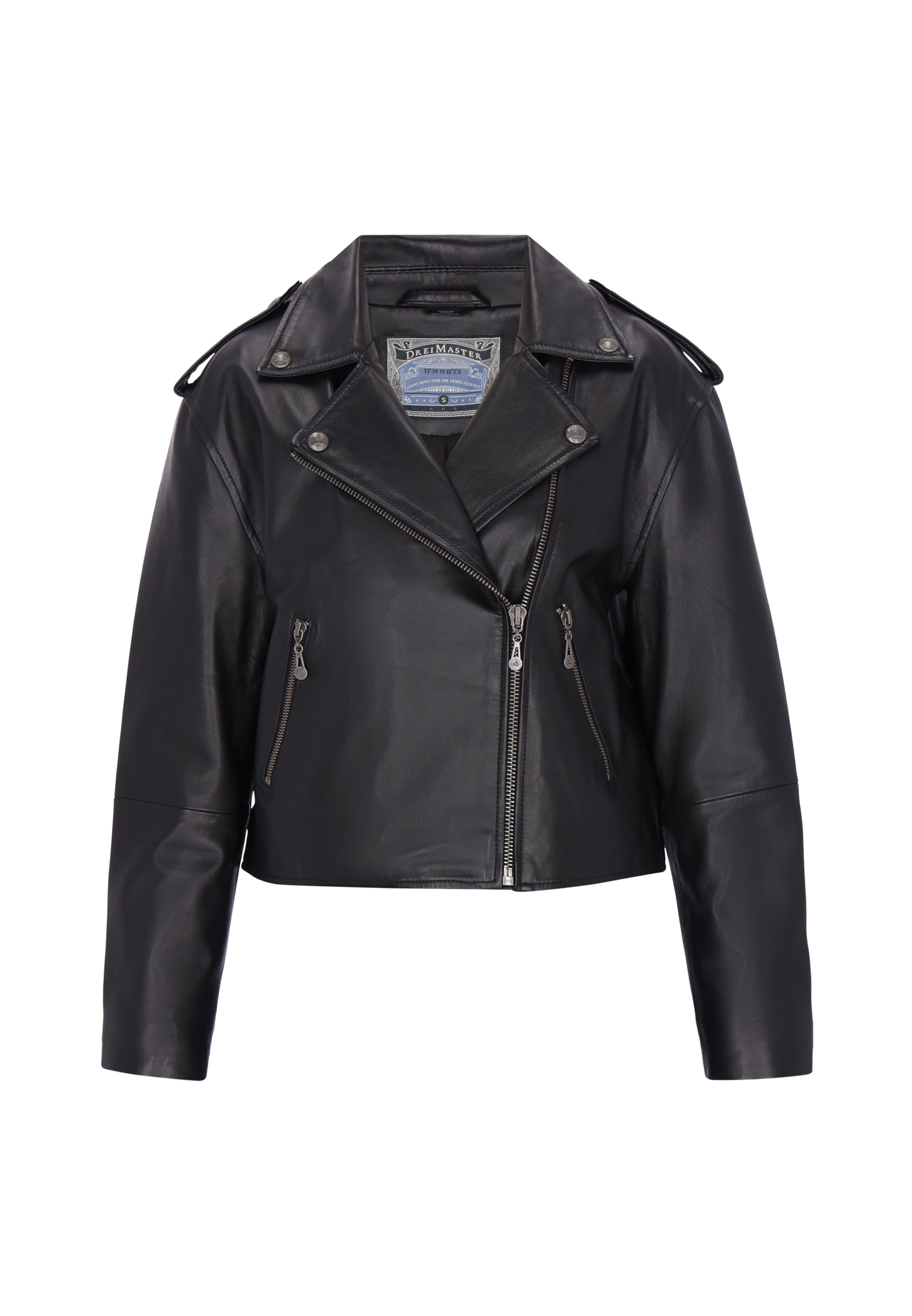 DreiMaster Vintage - Casaco meia-estação em preto: frente