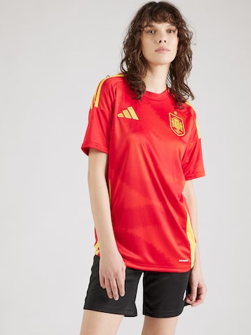 sarkans ADIDAS PERFORMANCE Sportiska stila krekls 'Spain 24 Home': no priekšpuses