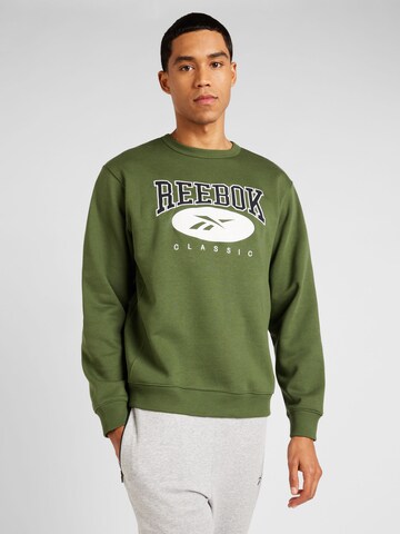 Reebok - Sweatshirt de desporto em verde: frente