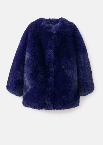 MANGO Between-Seasons Coat in Blue