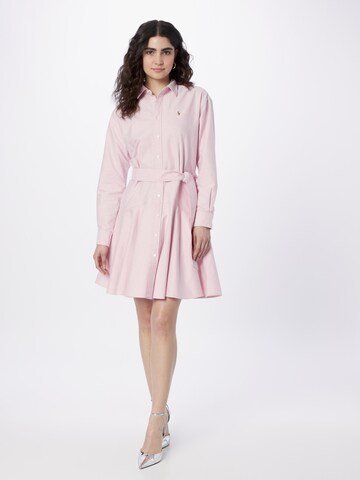 Polo Ralph Lauren Shirt Dress in Pink: front