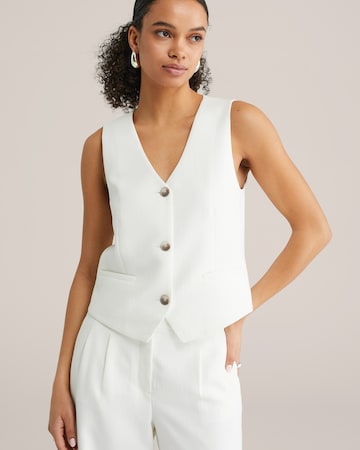 Gilet de costume WE Fashion en beige : devant