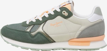 Baskets basses 'Brit Camp' Pepe Jeans en vert : devant