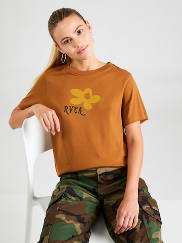 RVCA T-shirt 'DAISY' i brun: framsida