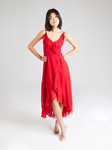 Robe de soirée SWING en rouge : devant