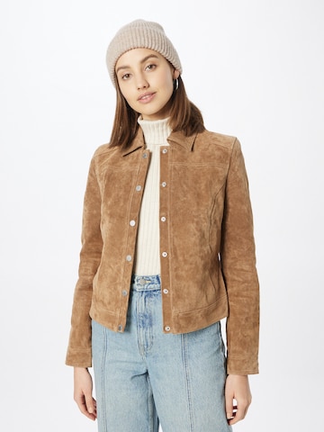 FREAKY NATION Between-Season Jacket 'Kari' in Brown: front