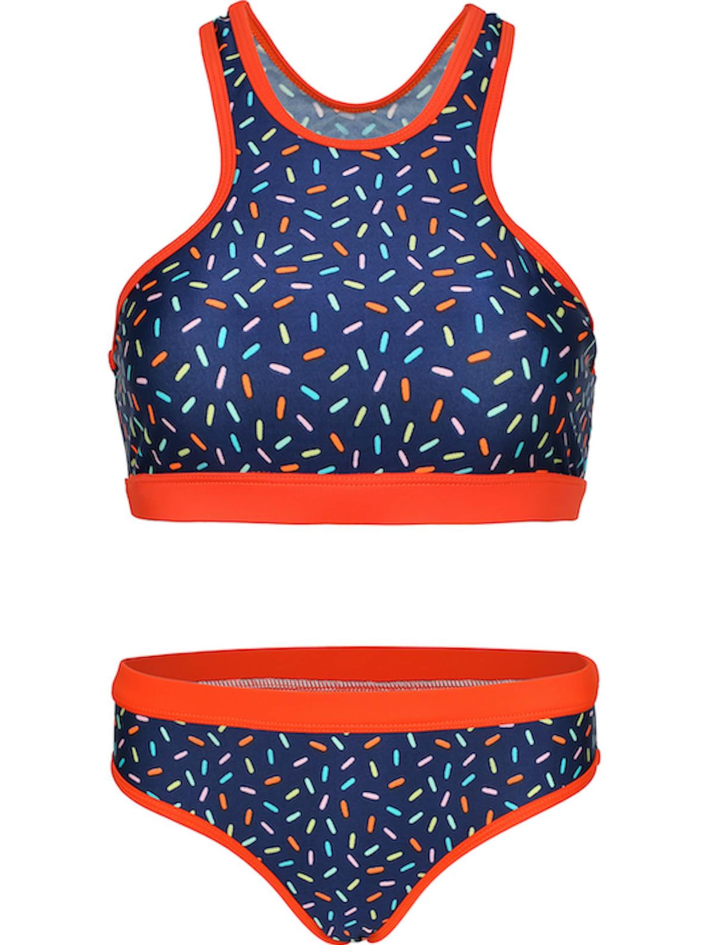 La V Bikini 'Basic' in Blauw: voorkant