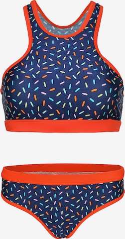 La V Bikini 'Basic' in Blauw: voorkant