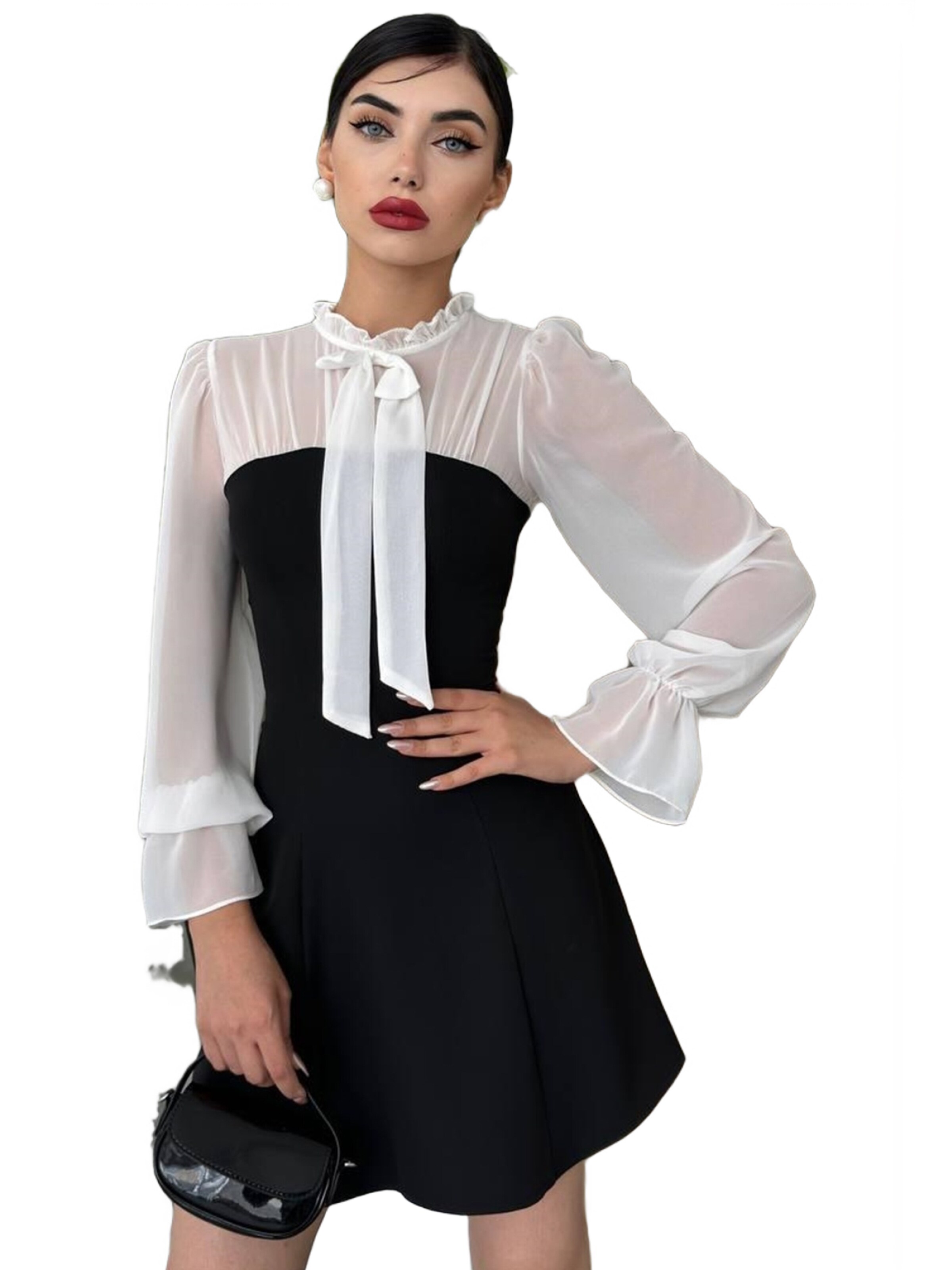 Robe WOMAN VISION en noir : devant