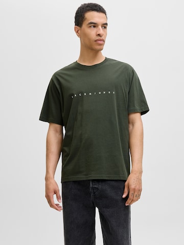 JACK & JONES Μπλουζάκι 'JJEStar' σε πράσινο: μπροστά