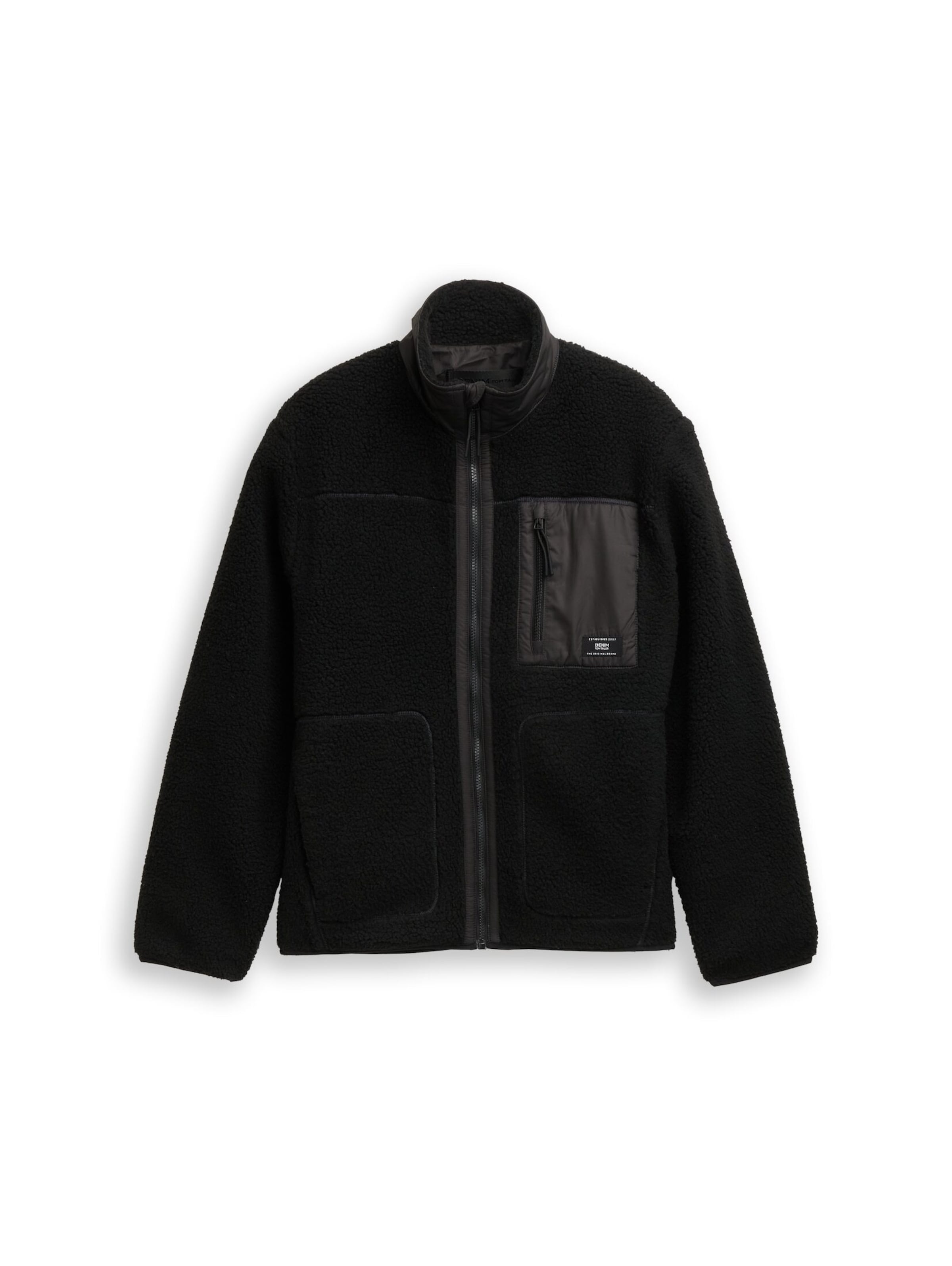 TOM TAILOR DENIM Between-Season Jacket in Black: front