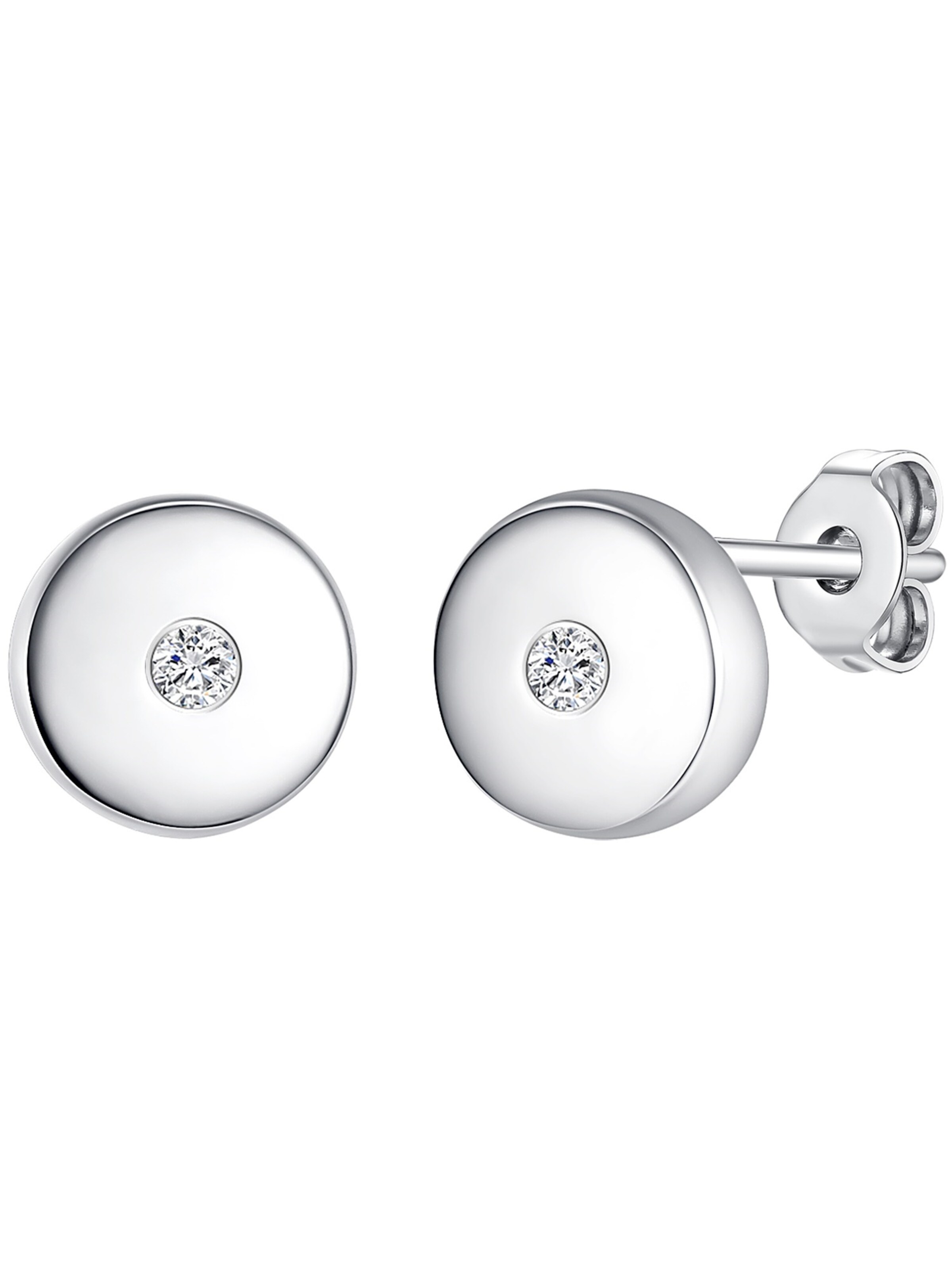 Lulu & Jane Oorbellen in Zilver: voorkant