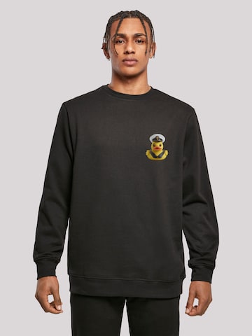 F4NT4STIC Sweater 'Rubber Duck Captain' in Black: front