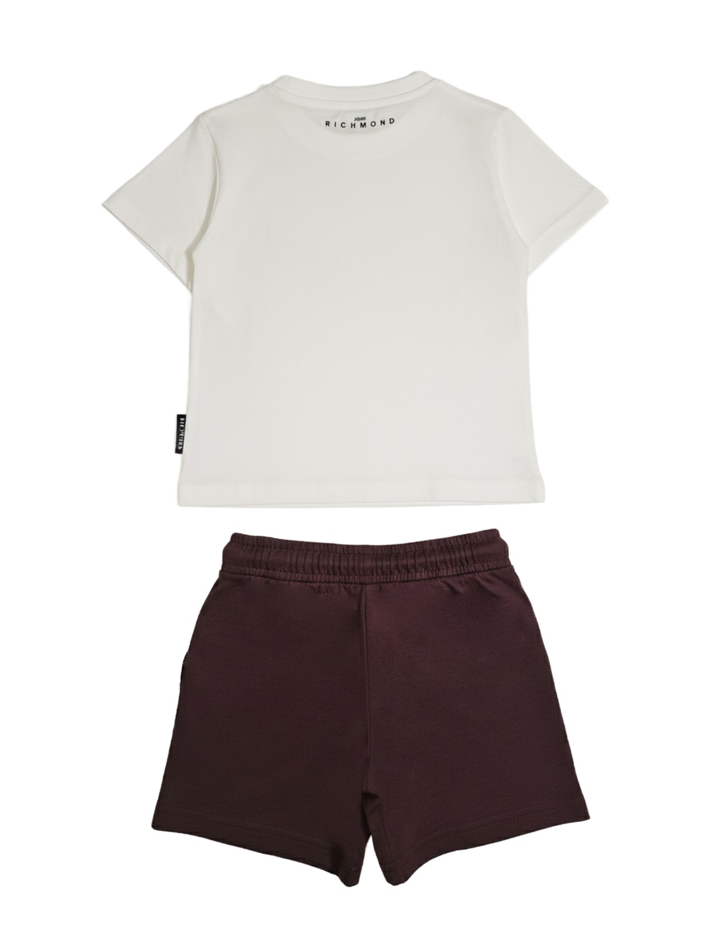 John Richmond Set 'Completo bianco-marrone per bambino' in White
