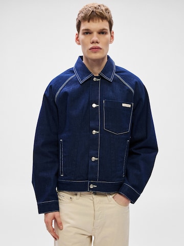 Calvin Klein Jeans Tussenjas in Blauw: voorkant