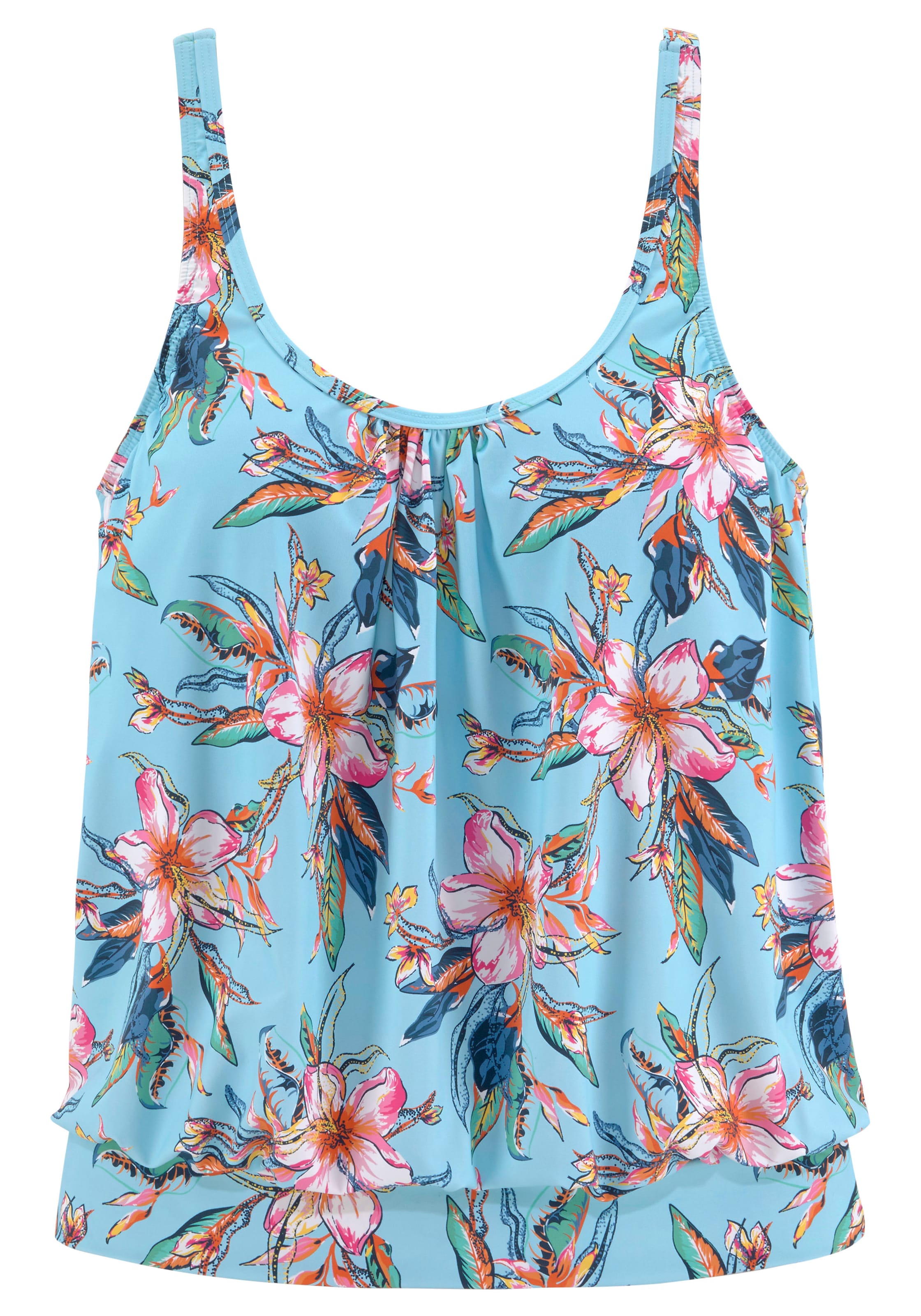 LASCANA - Top de tankini en azul: frente
