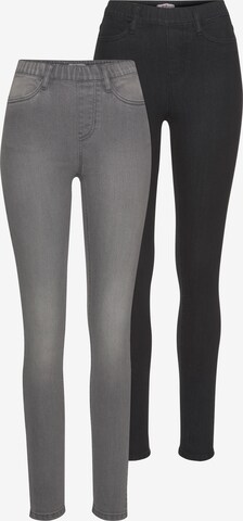 FLASHLIGHTS Skinny Jeggings in Grey: front