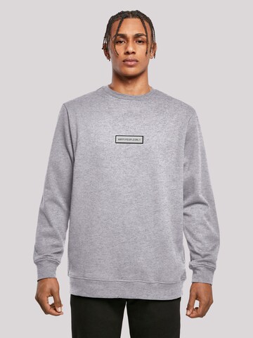 F4NT4STIC Sweatshirt 'SIlvester Party Happy People Only' in Grijs: voorkant
