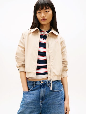 smėlio Tommy Jeans Demisezoninė striukė: priekis