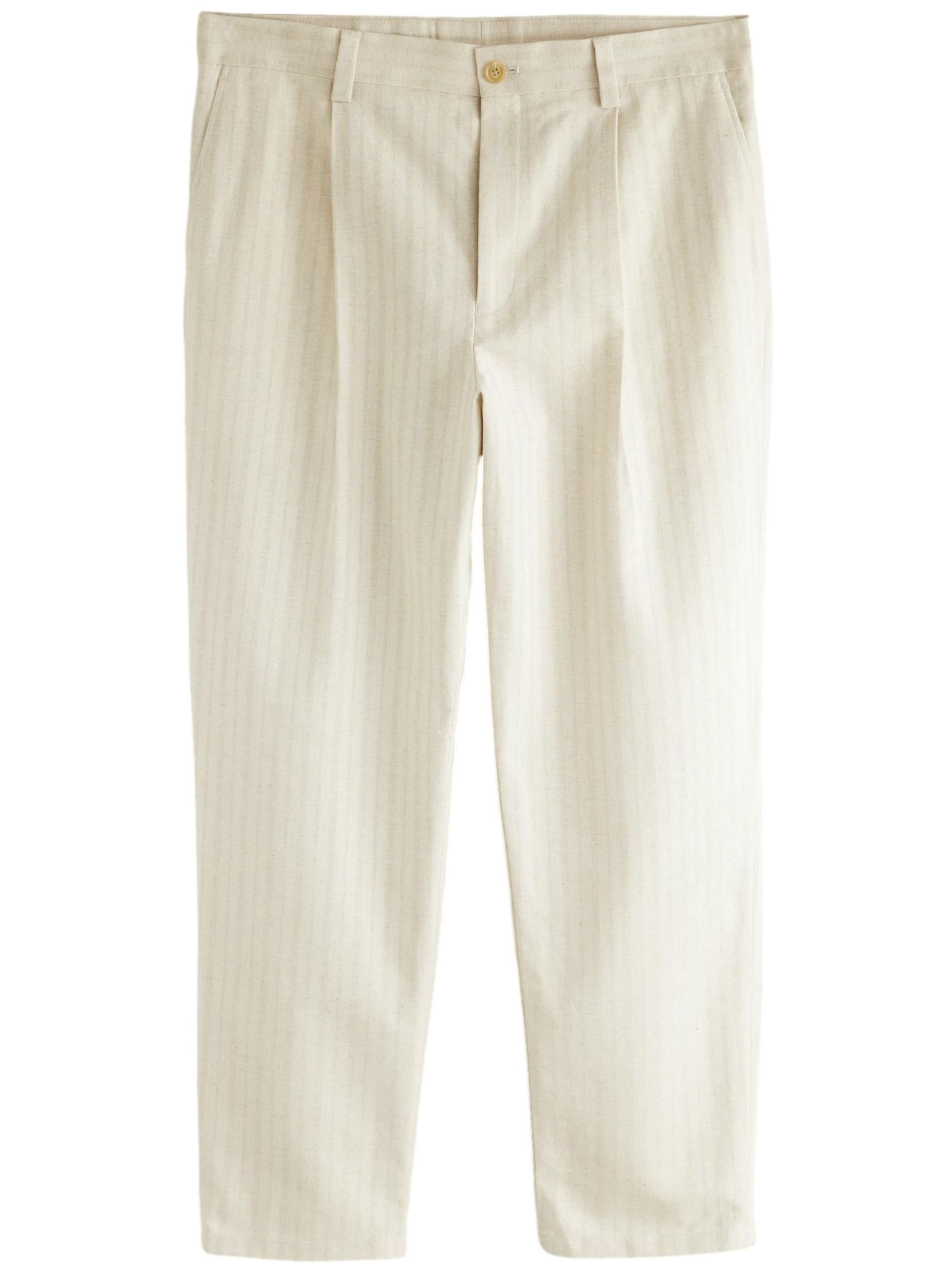 Loosefit Pantaloni con pieghe di Next in beige: frontale