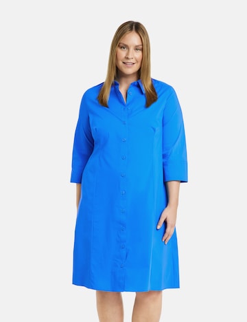 SAMOON Платье-рубашка в Синий: спереди