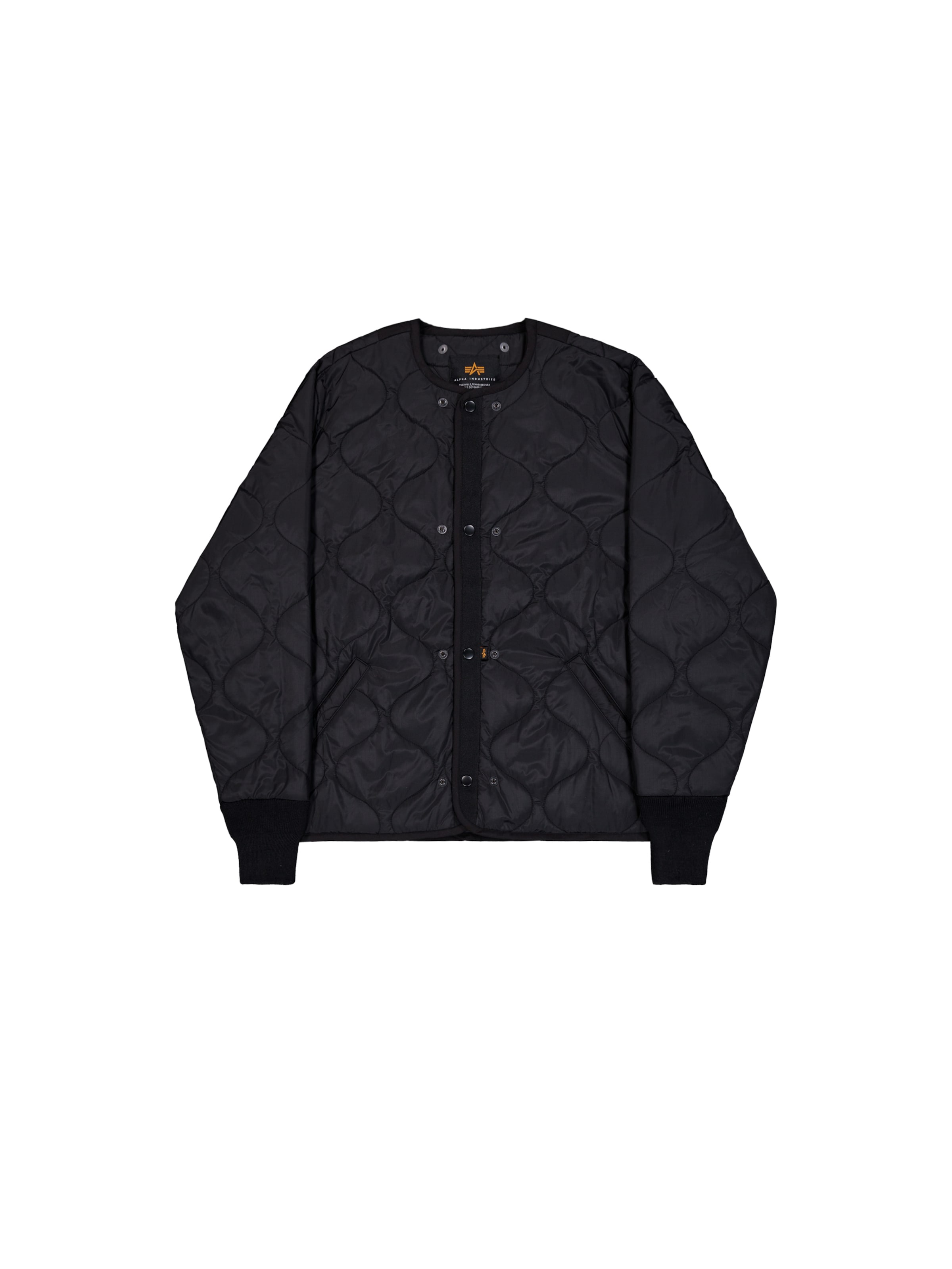 ALPHA INDUSTRIES Φθινοπωρινό και ανοιξιάτικο μπουφάν 'Studio' σε μαύρο: μπροστά