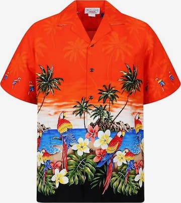 Camicia 'Papagei' di Pacific Legend in arancione: frontale