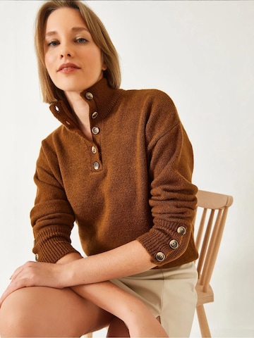 Bianco Lucci Pullover 'Pullover'‌‌‌‌‌‌‌‌ in Braun