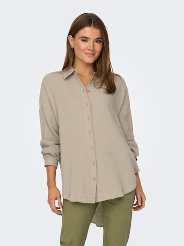 Camicia da donna 'Thyra' di ONLY in beige: frontale