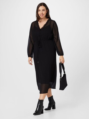 Robe-chemise 'Juliana' ABOUT YOU Curvy en noir