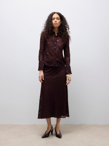 Gonna 'VMUrshila' di VERO MODA in marrone: frontale