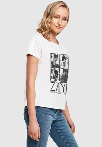 Merchcode Shirt 'ZAYN - Quad Collage' in White