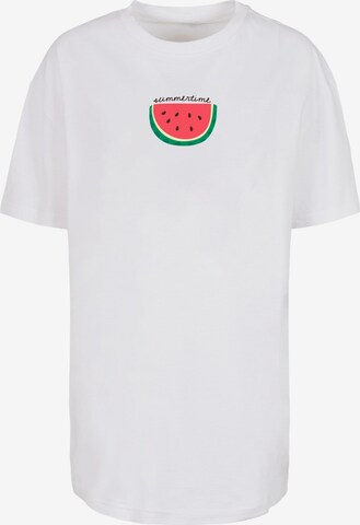 Merchcode Oversized Shirt 'Summer - Summertime' in White: front