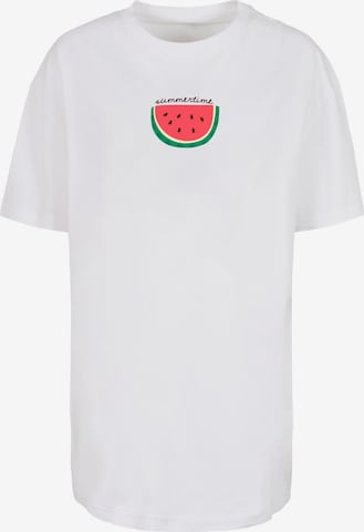 Merchcode T-Shirt 'Summer - Summertime' in Weiß: predná strana