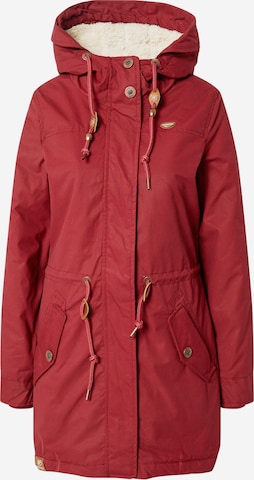 Ragwear Between-seasons parka 'ELBA' in Red: front
