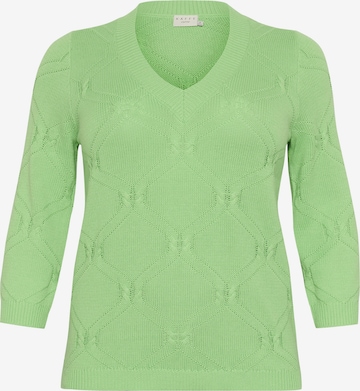 KAFFE CURVE Pullover 'Carlie' i grøn: forside