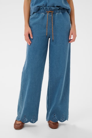 SAINT TROPEZ Regular Broek in Blauw: voorkant