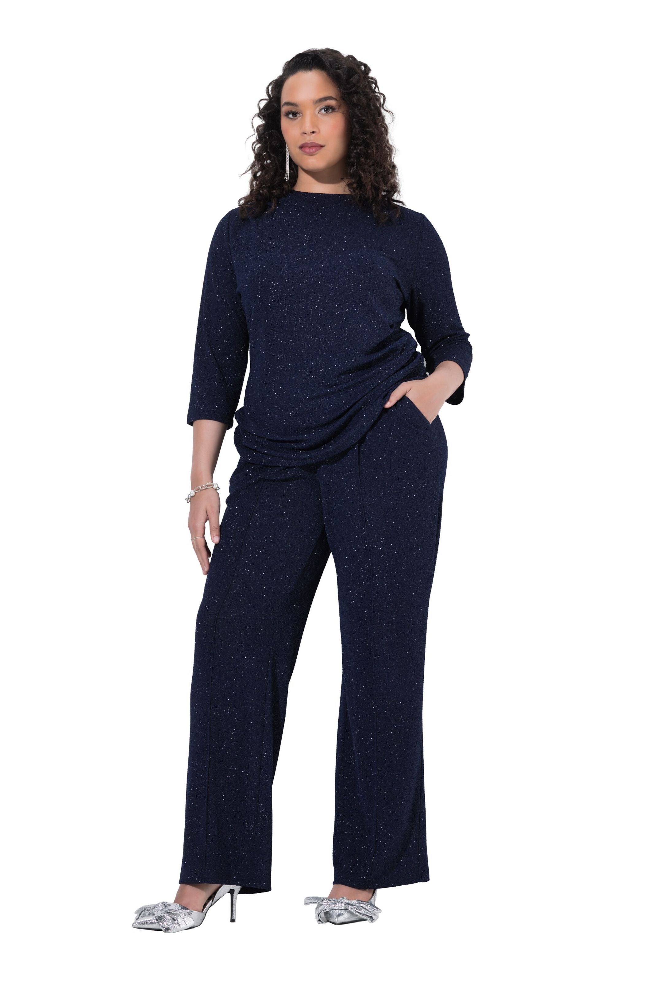 Ulla Popken Regular Broek in Blauw