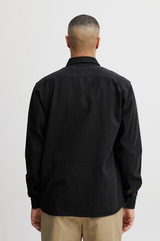 !Solid Regular fit Button Up Shirt 'Fidel' in Black