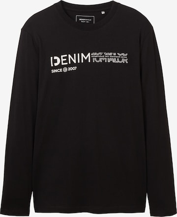 T-Shirt TOM TAILOR DENIM en noir : devant